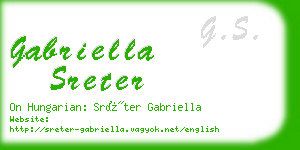 gabriella sreter business card